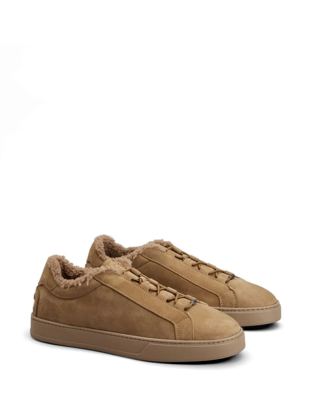 Tod's Sneakers met bont Bruin