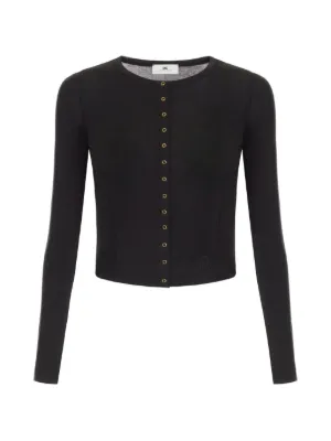 Elisabetta Franchi ロゴ カーディガン | ブラック | FARFETCH JP