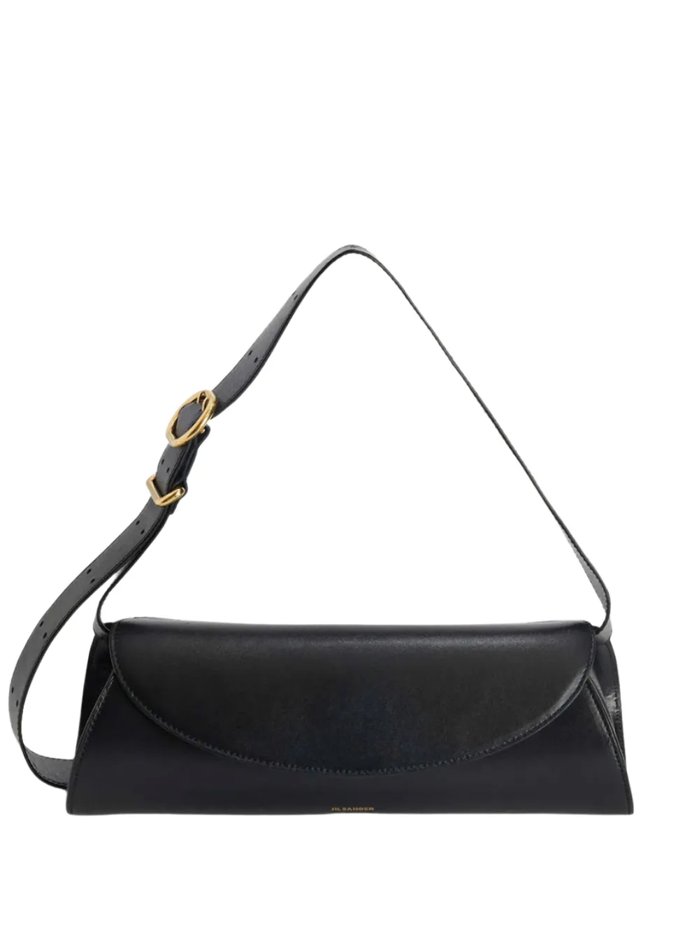 Jil Sander Small Cannolo Shoulder Bag In Black