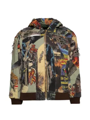 Stefan Cooke graphic-print Bomber Jacket | White | FARFETCH UK