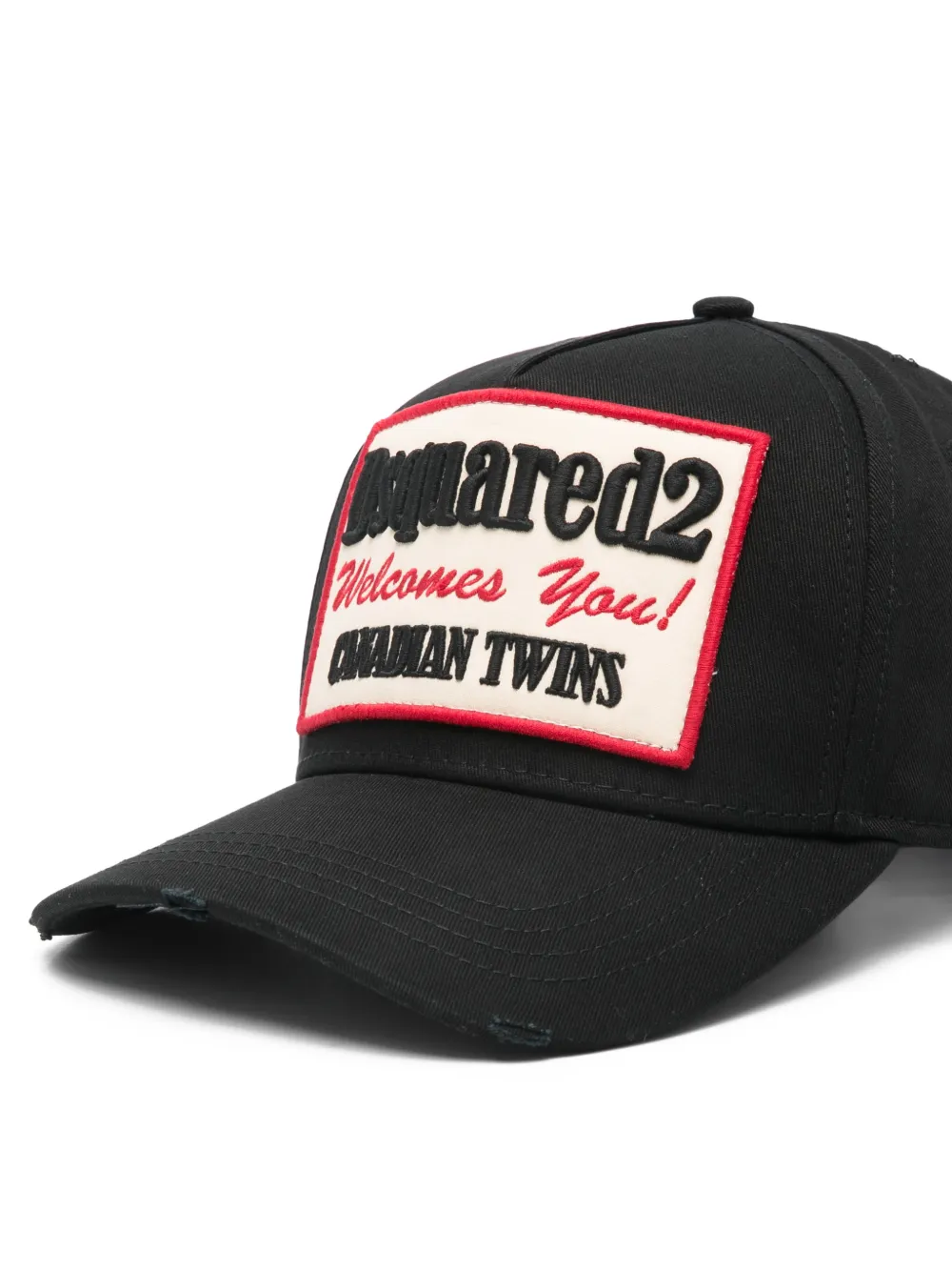 DSQUARED2 Honkbalpet met logopatch Zwart
