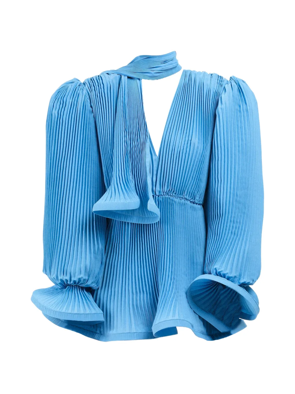 Pleated Puffy Mini Dress