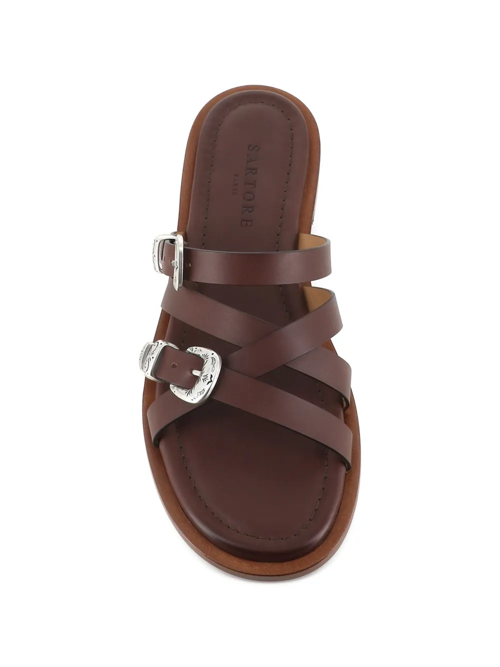 Sartore buckle-strap flat sandals Bruin