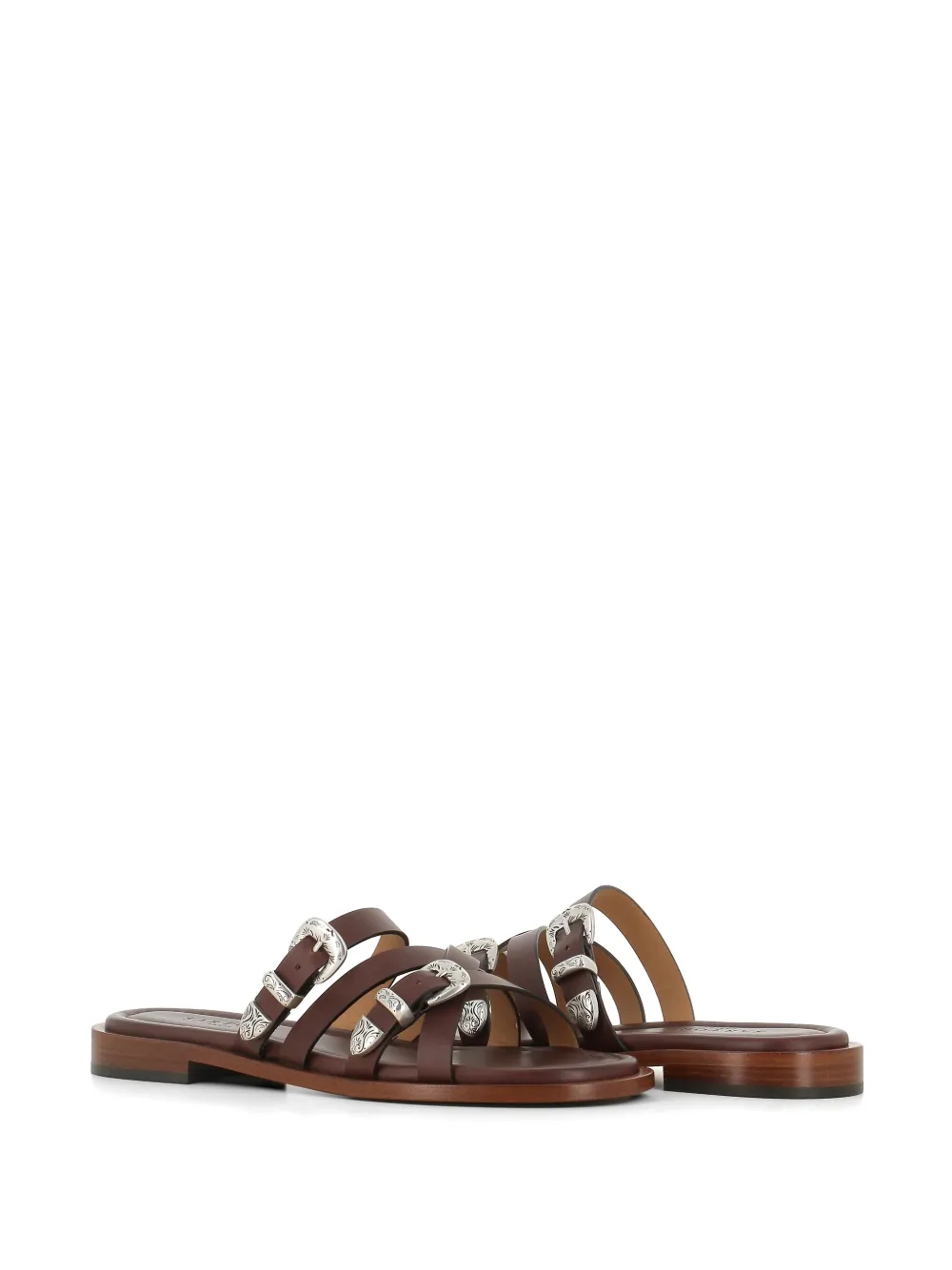 Sartore buckle-strap flat sandals Bruin