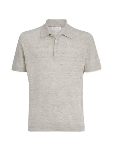 Brunello Cucinelli linen and cotton knit polo shirt