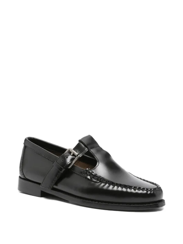 bass black dress shoes G.H.BASS Men's Monogram Lace Up Blucher Derby Dress Shoes