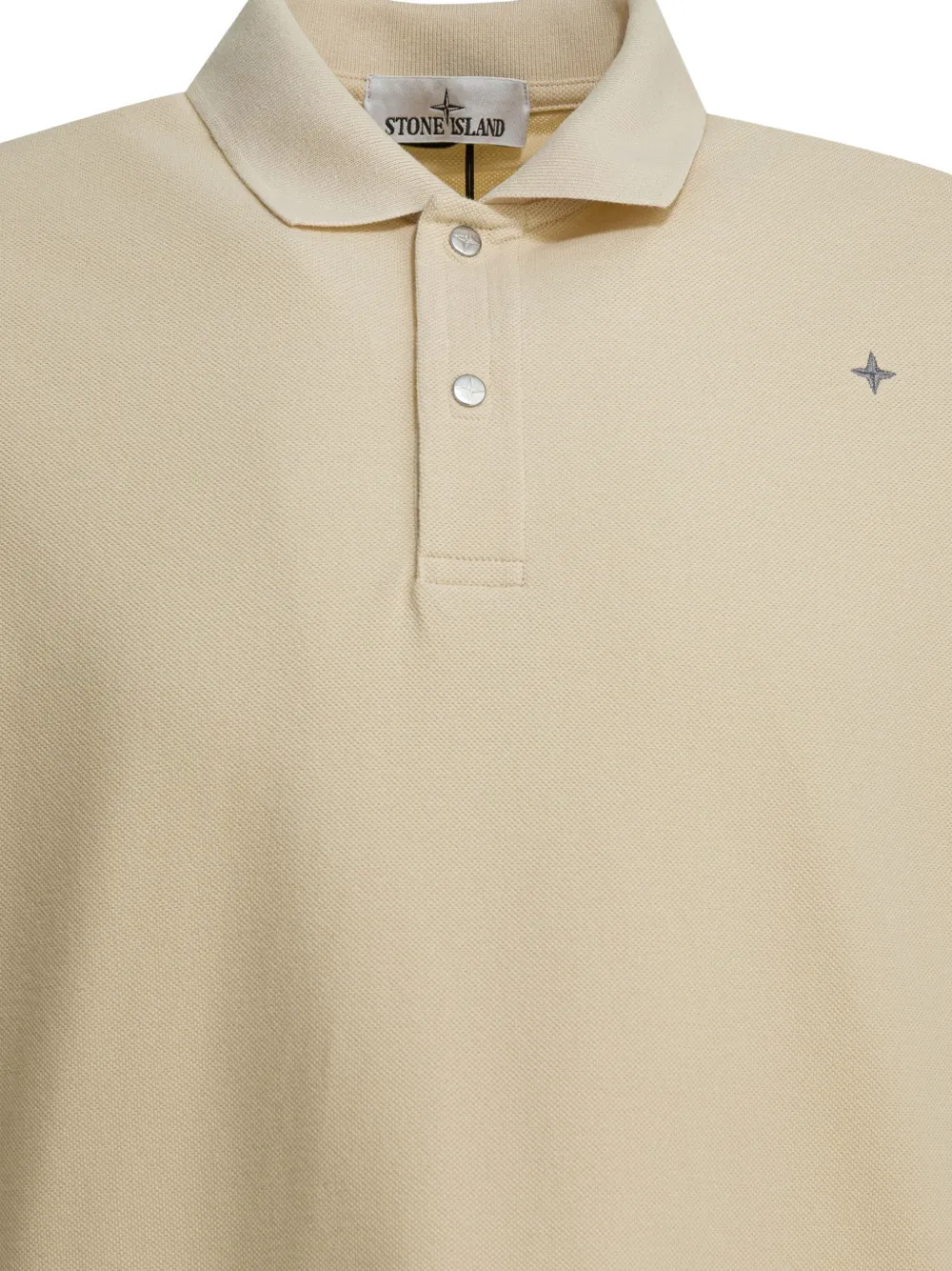 Stone Island Poloshirt met knoopsluiting Beige