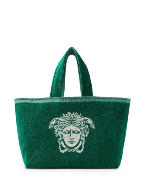 Versace cotton-terry jacquard tote