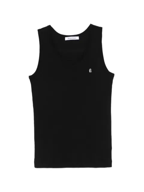 Études Studio ribstrikket tanktop med broderi