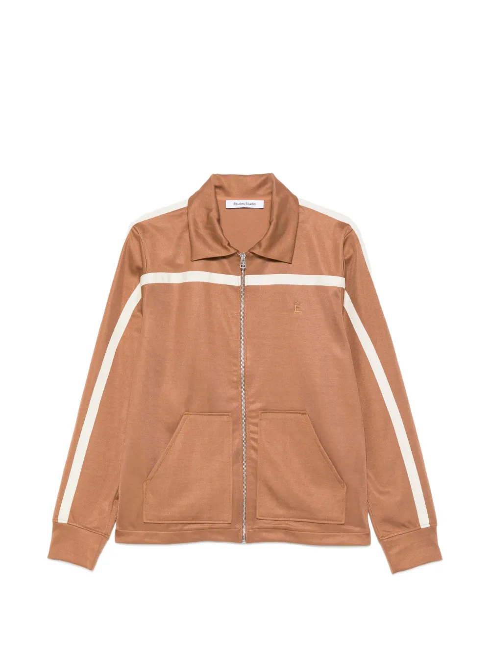 Études Studio Felpa a righe con zip - Marrone