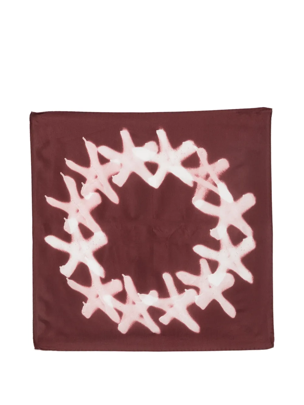 Études Studio Europa spray-effect cotton bandana - Rosso