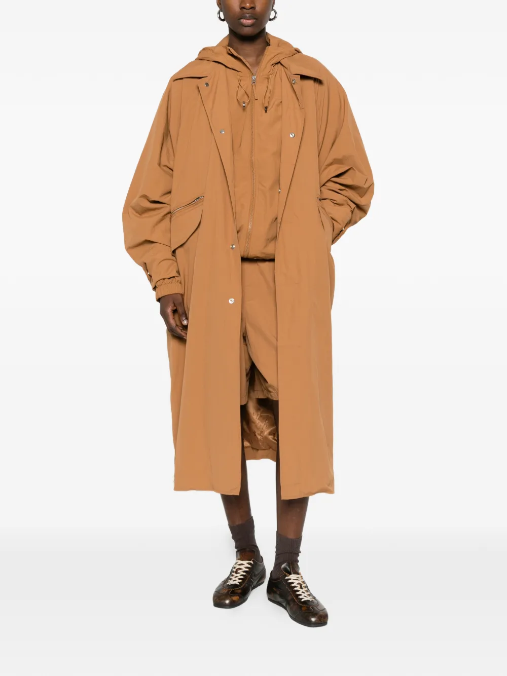  études Studio Zip Pocket Overcoat - Brown 