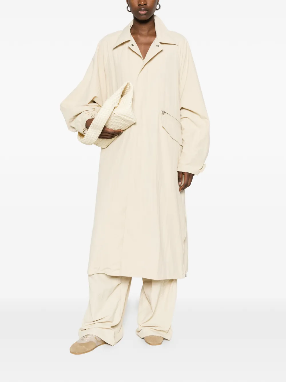  études Studio Zip-pockets Overcoat - Neutrals 