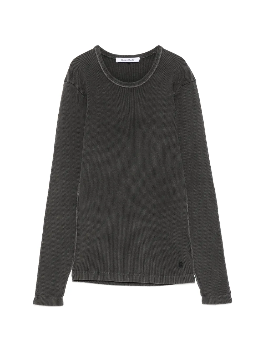 Etudes Studio Rib Long-sleeve T-shirt In Gray