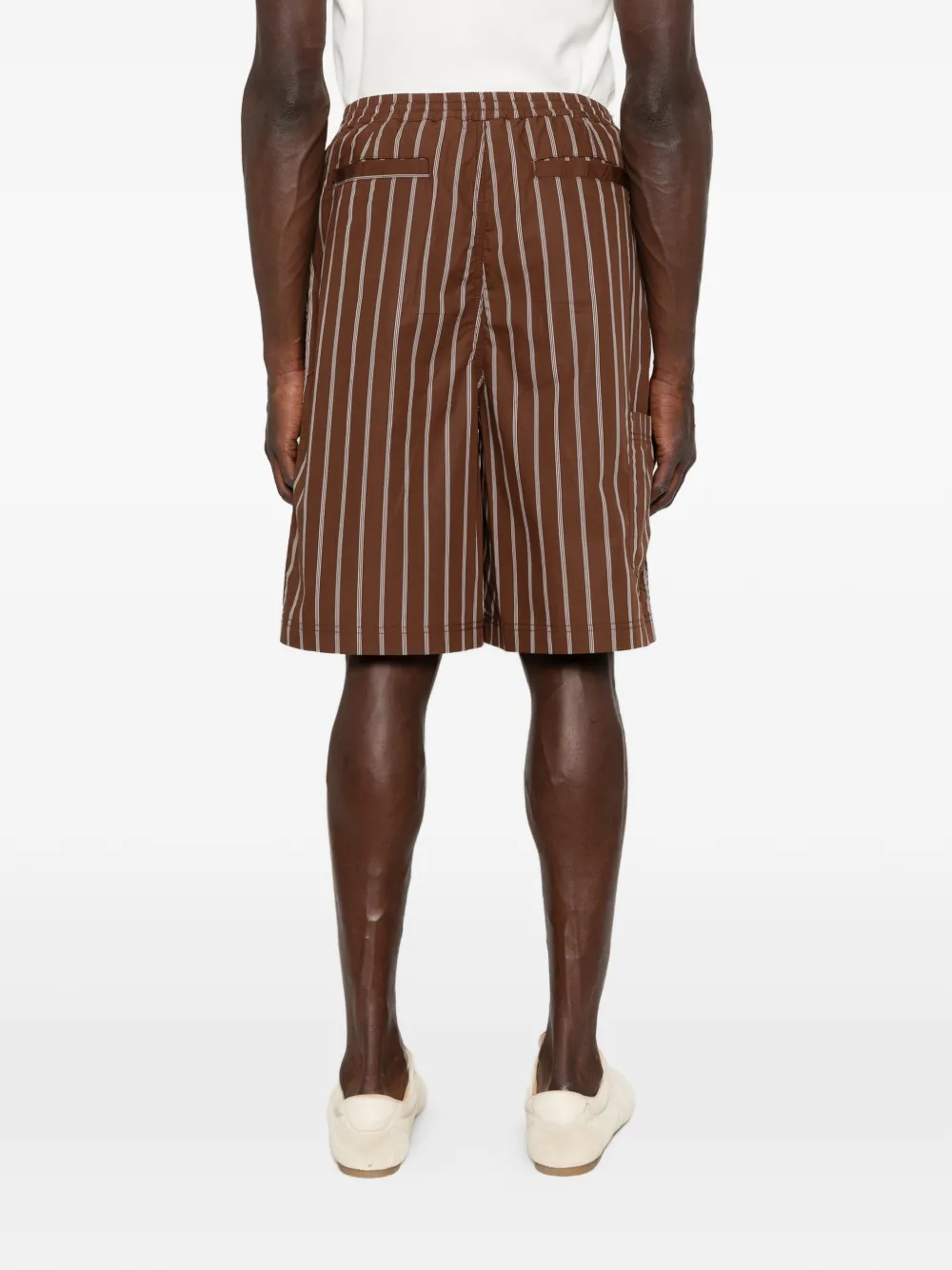 Études Studio Comfort gestreepte shorts Bruin