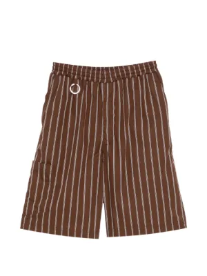 Tie-dye-print Pleated Wide-leg Shorts