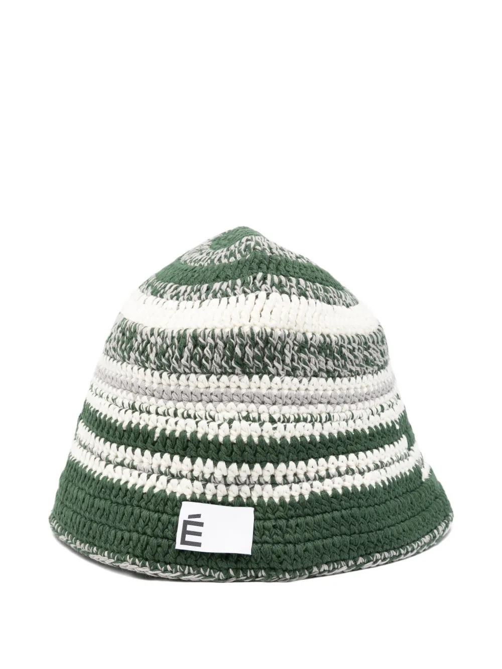 Etudes Studio Striped Crochet Hat In Green