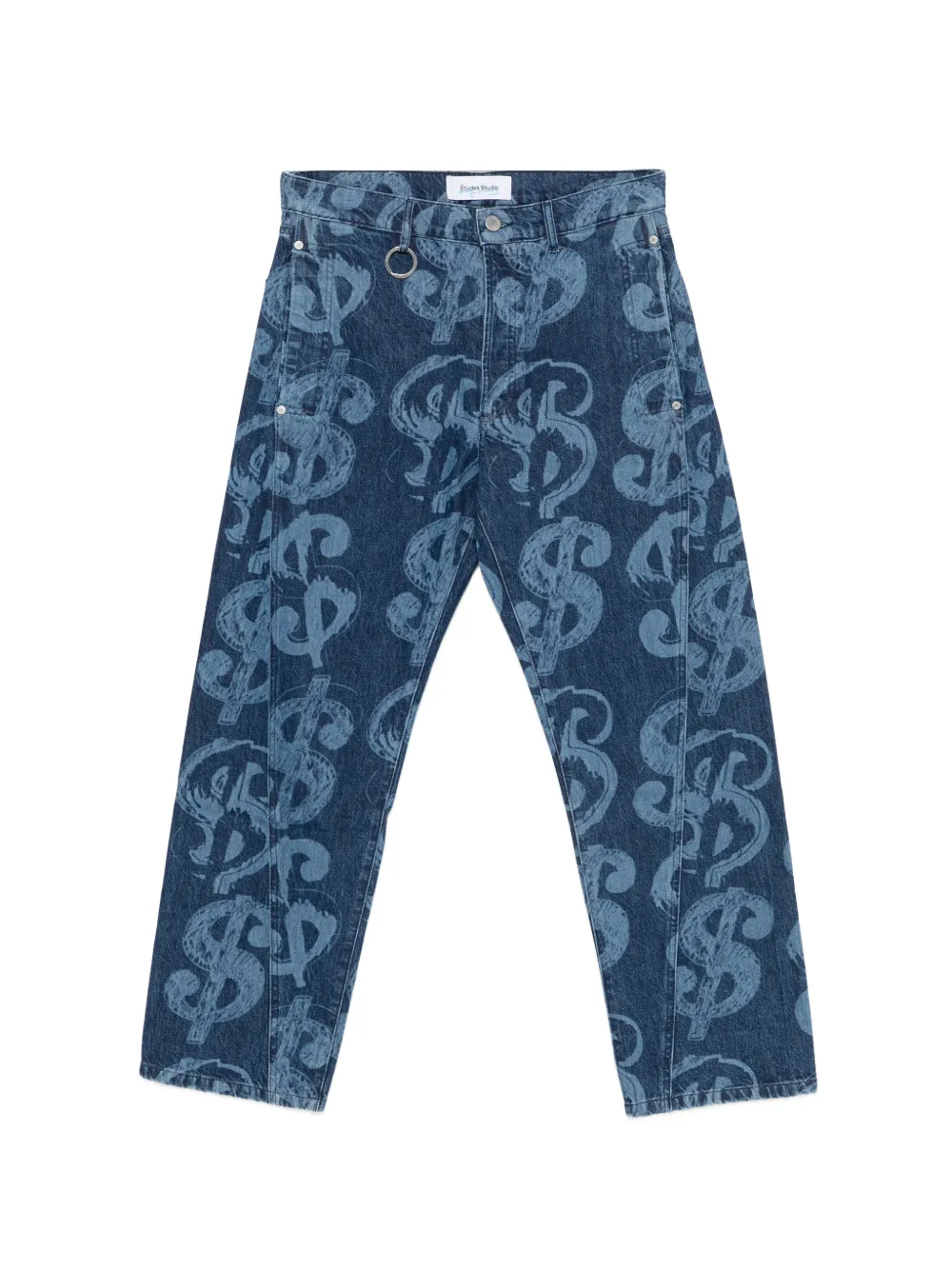 Études Studio x Andy Warhol dollar-sign print jeans - Blu