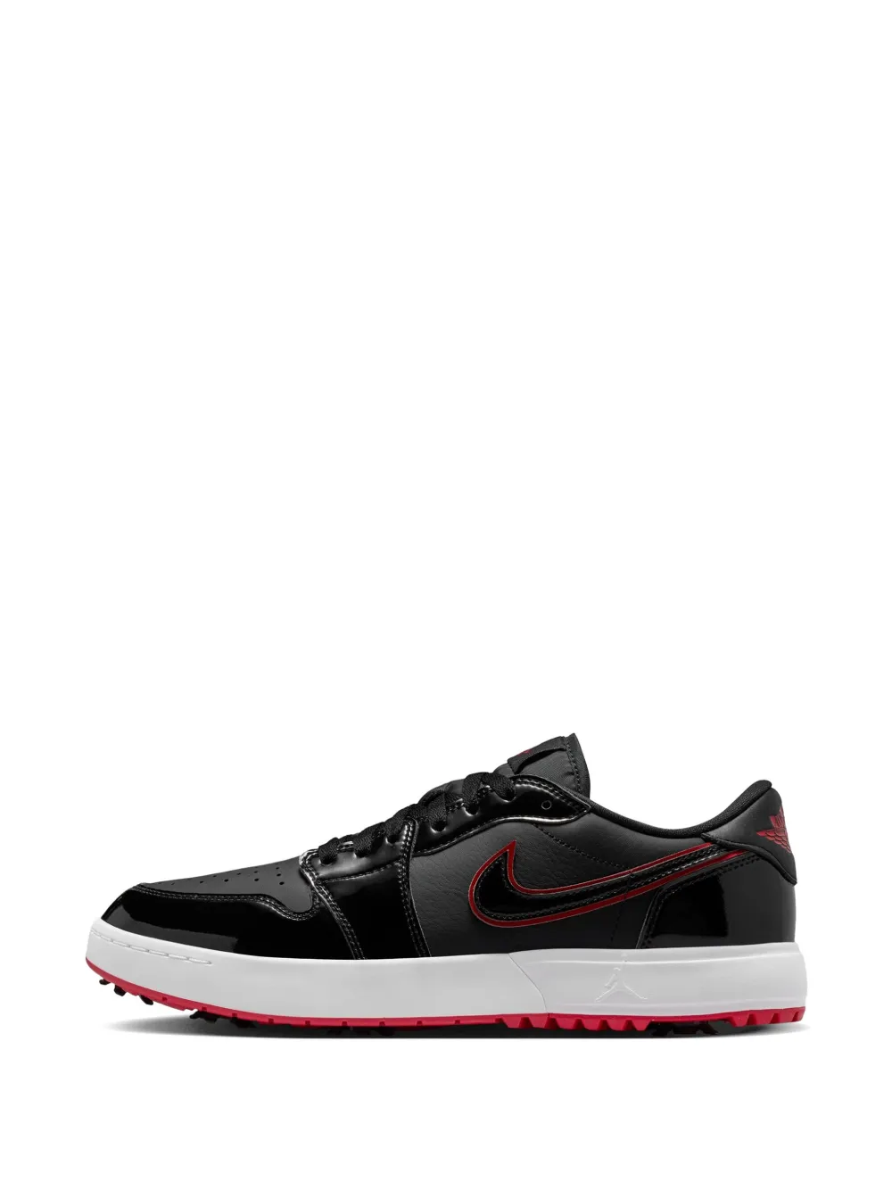 Jordan Air Jordan 1 Low G Spiked Sneakers aus Lackleder - Schwarz