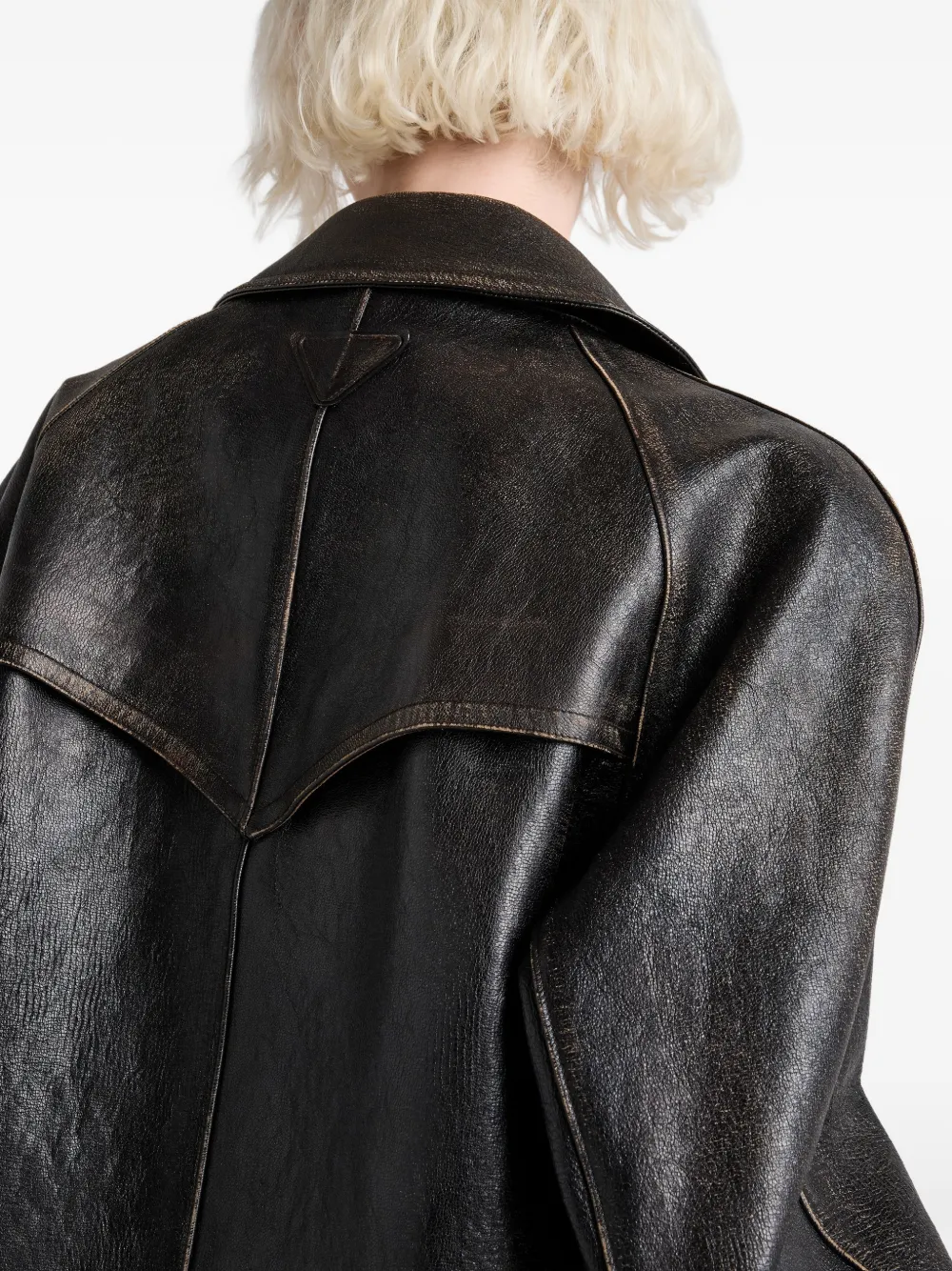 Prada Leren jack Zwart