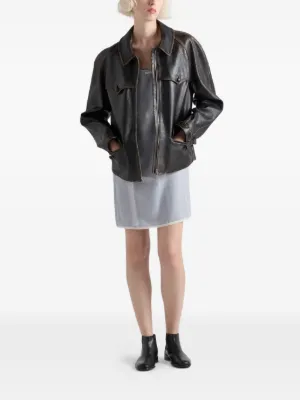 Prada Leather Jackets for Women - Shop on FARFETCH