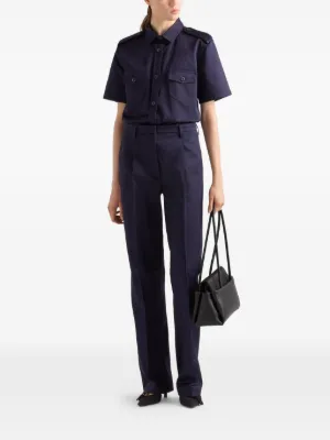 【高級バージンウール】PRADA ショートパンツ ネイビー タック レディース 34100595_65074896_300.jpg