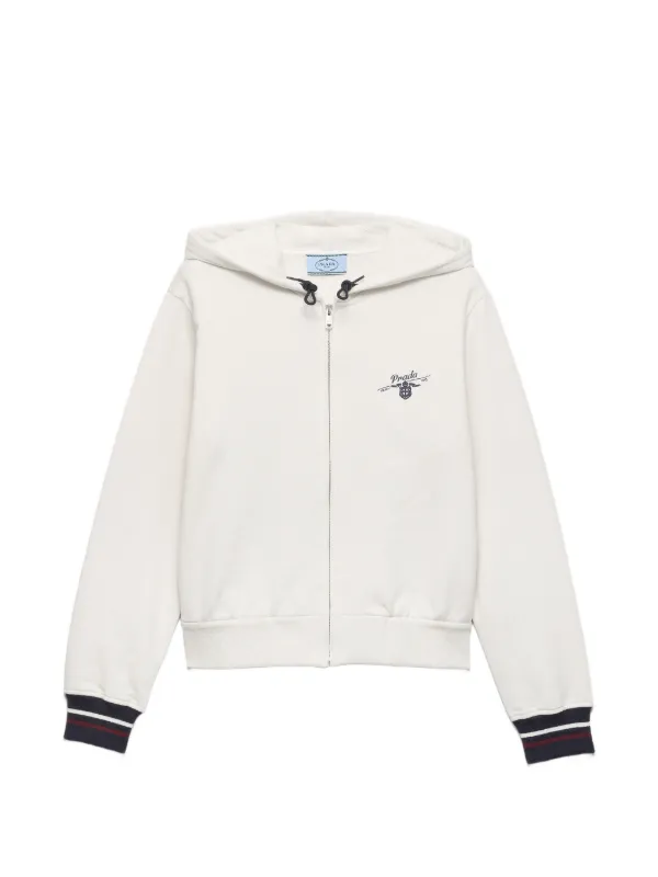 Prada ジップアップ パーカー | ホワイト | FARFETCH JP