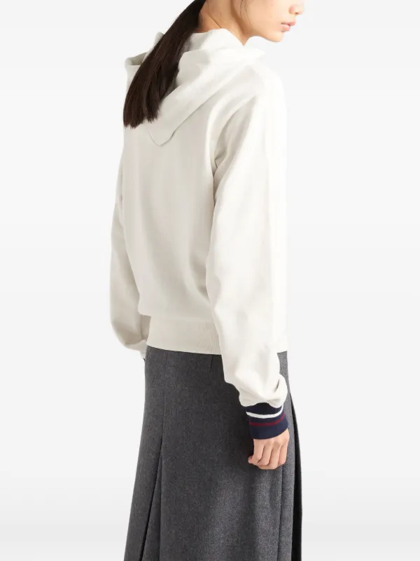 Prada ジップアップ パーカー | ホワイト | FARFETCH JP