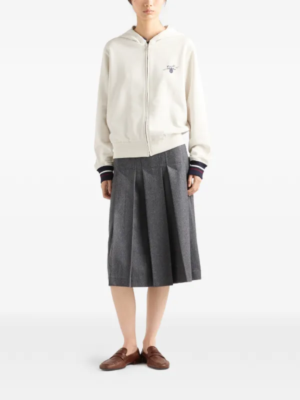 Prada ジップアップ パーカー | ホワイト | FARFETCH JP