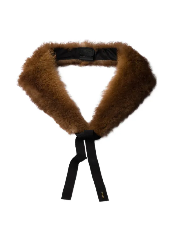 Prada Shearling Collar in Brown
