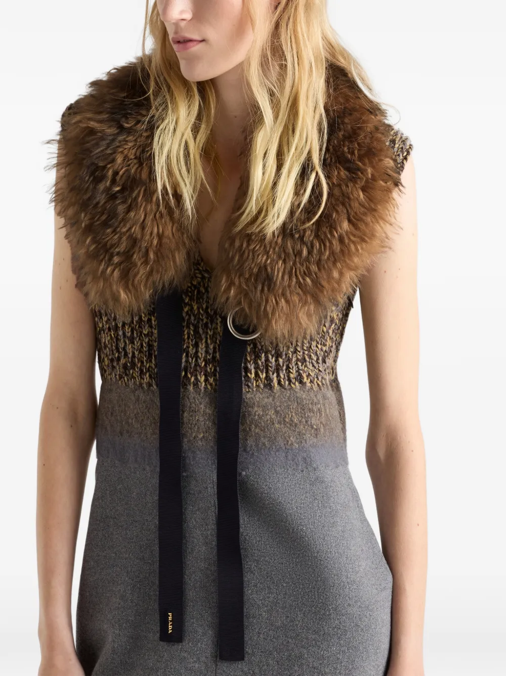  Prada Cuello De Pelo De Borrego - Marrón 