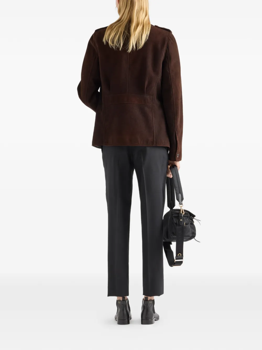  Prada Button Shoulder Jacket - Brown 