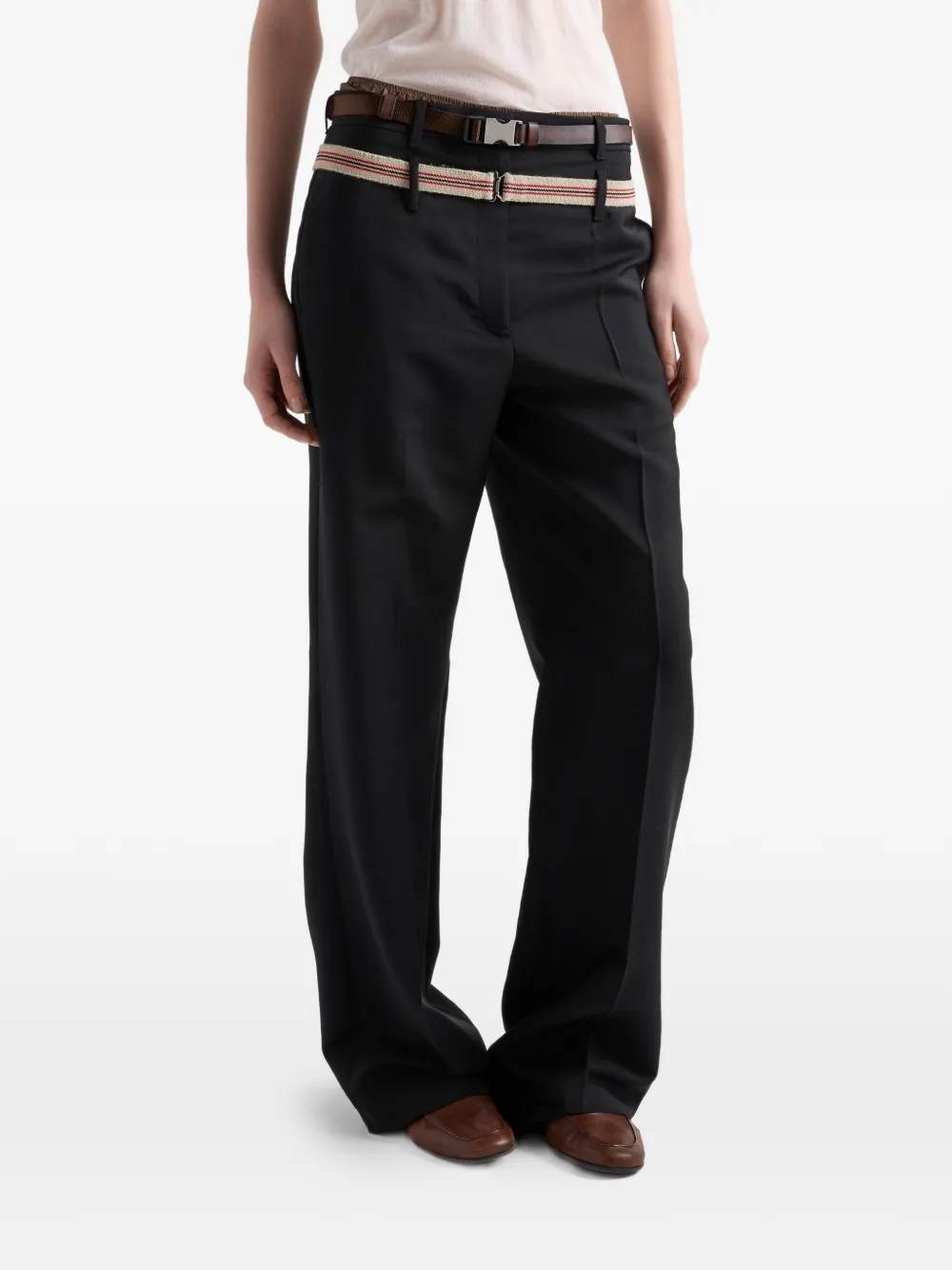 Prada Kid mohair broek Zwart