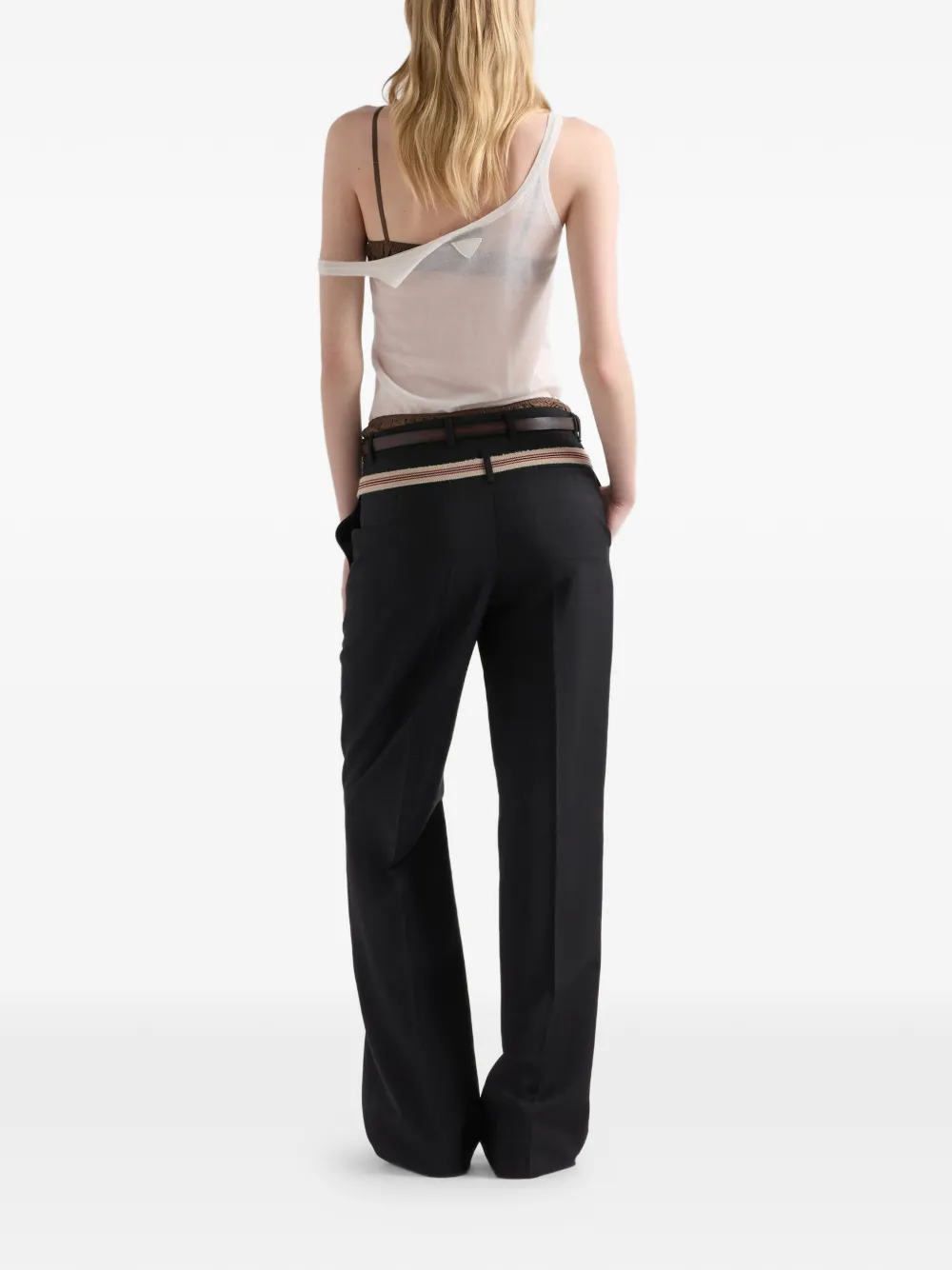 Prada Kid mohair broek Zwart