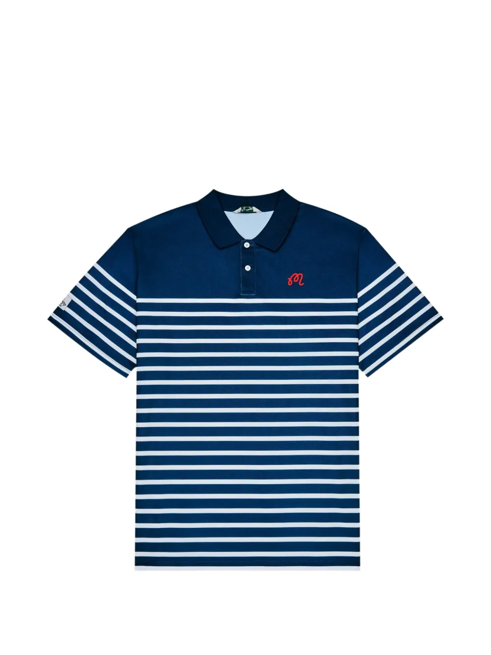 Malbon Golf striped-pattern polo shirt - Blu