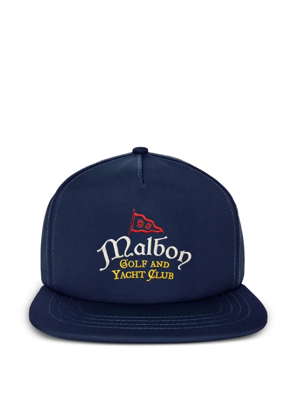 Malbon Golf logo-embroidered baseball cap - Blu