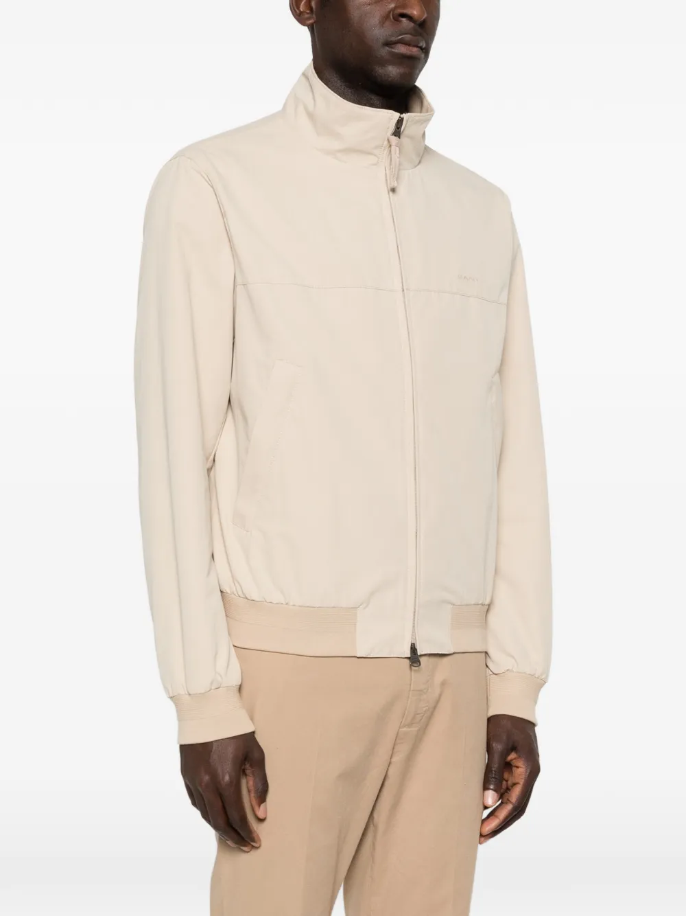  Gant Zip Bomber Jacket - Neutrals 