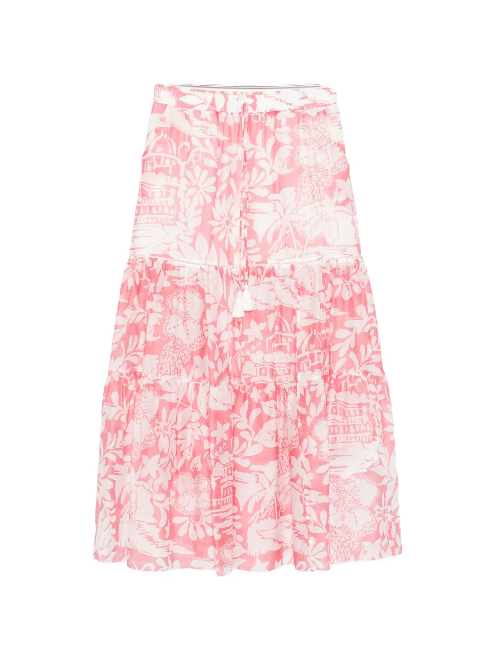 ERMANNO FIRENZE floral-print midi skirt - Rosa