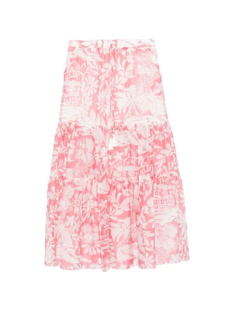 ERMANNO FIRENZE  floral-print midi skirt