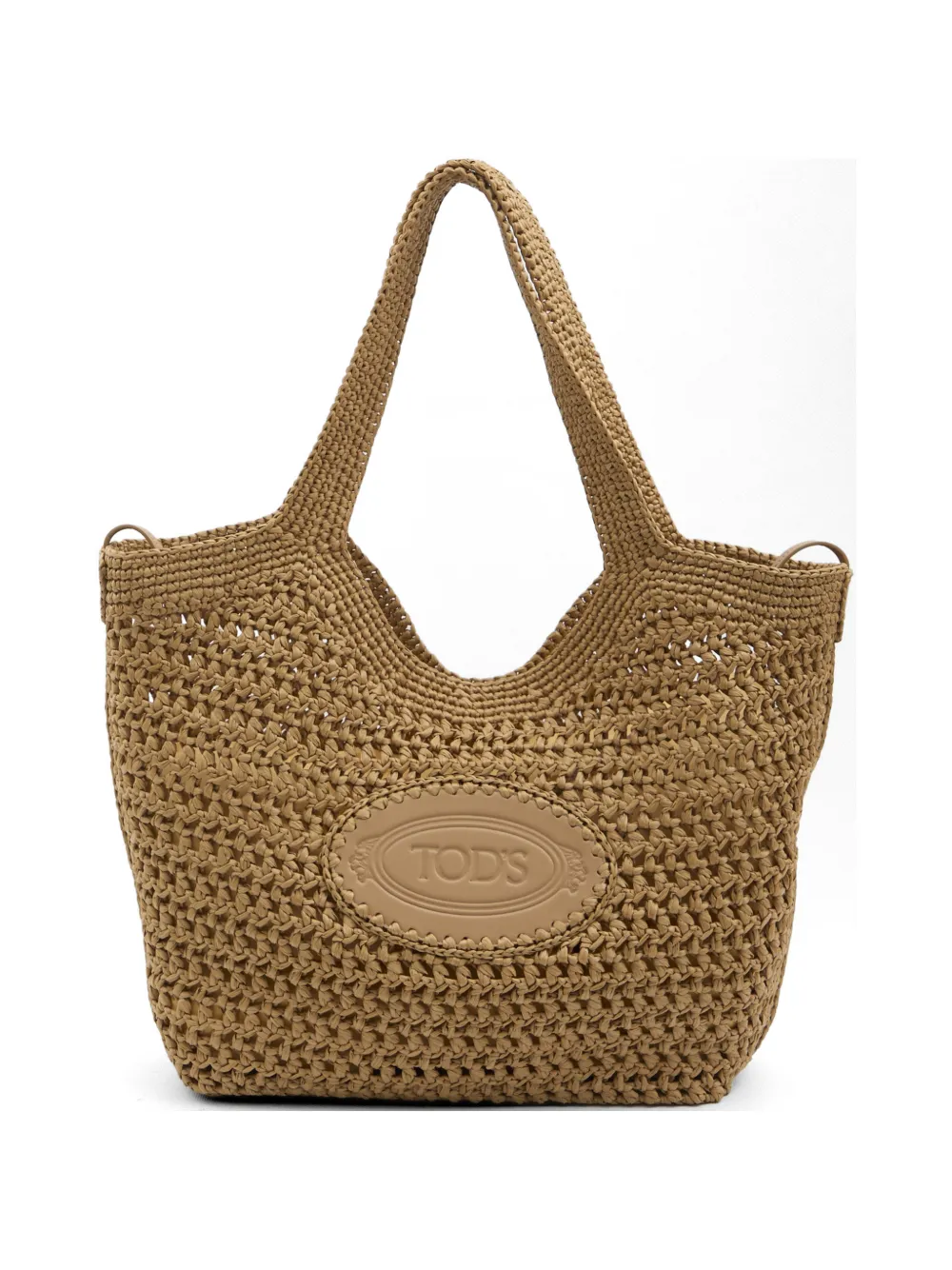 Tod's crochet raffia shopping bag - Toni neutri
