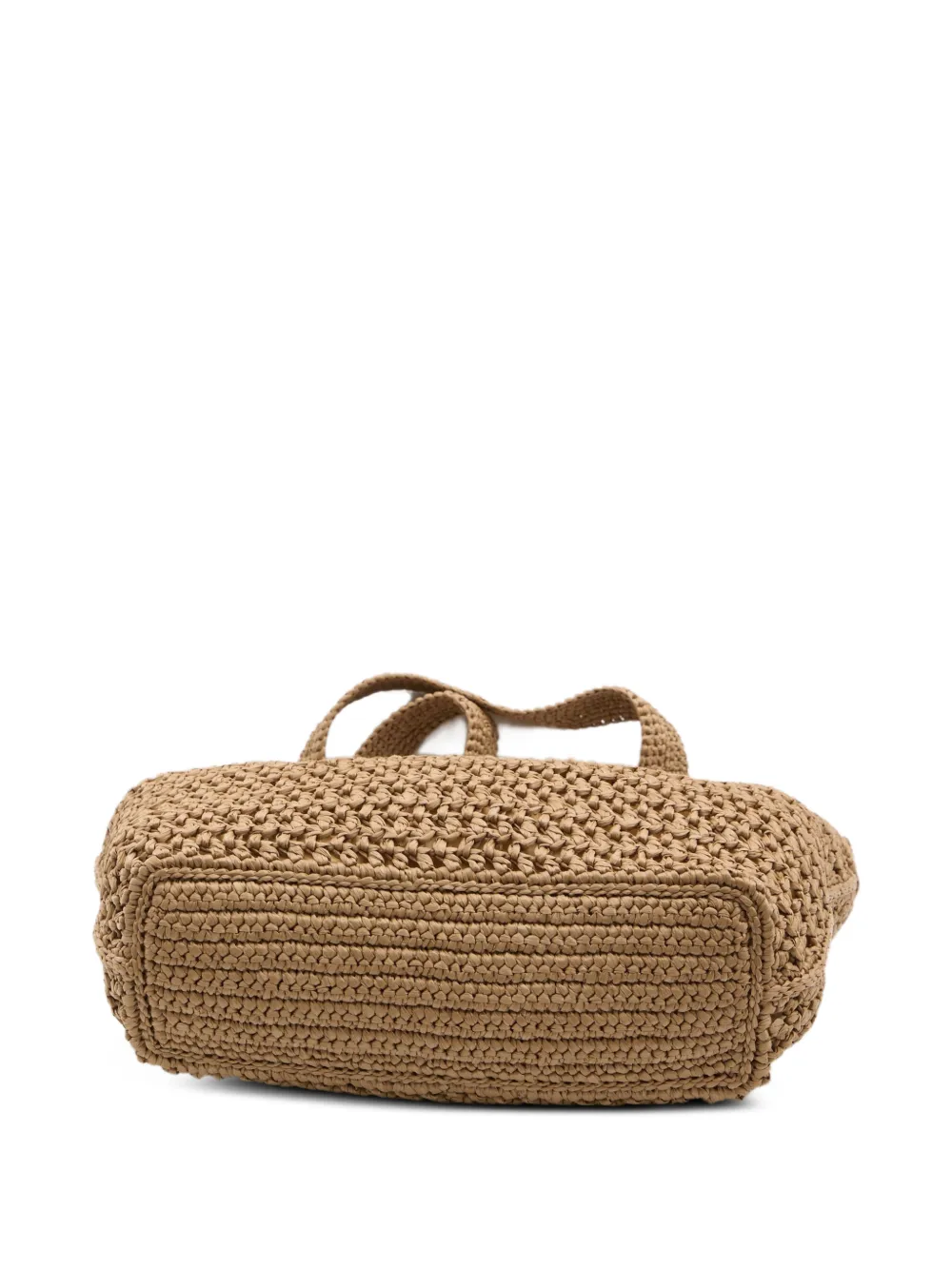 Tod's Medium shopper van raffia en leer Beige
