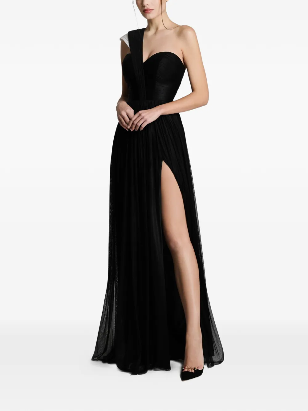 Imroska 21 One-Shoulder Draped Maxi Dress
