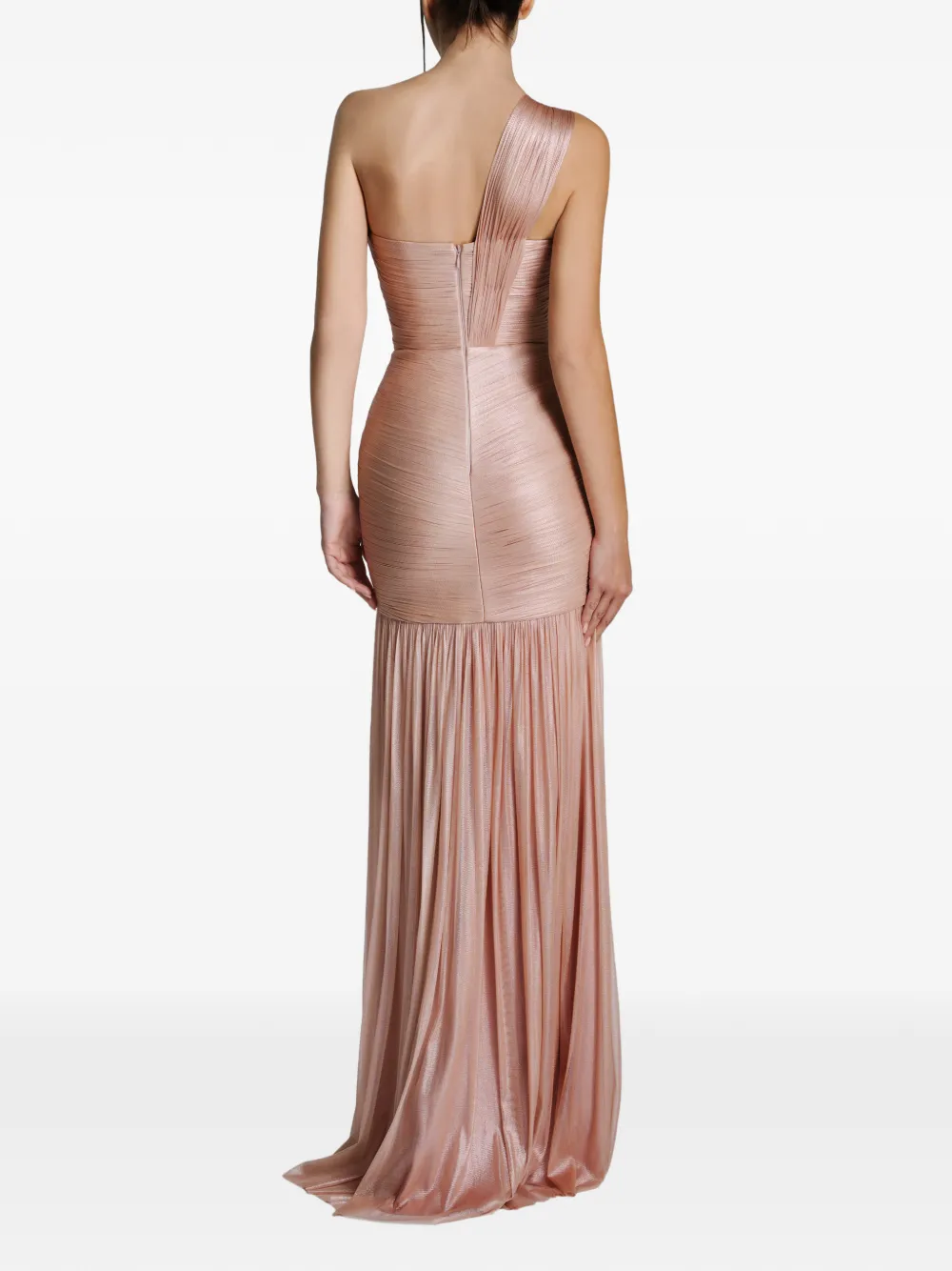 IMROSKA 19 asymmetrische maxi-jurk met split Roze