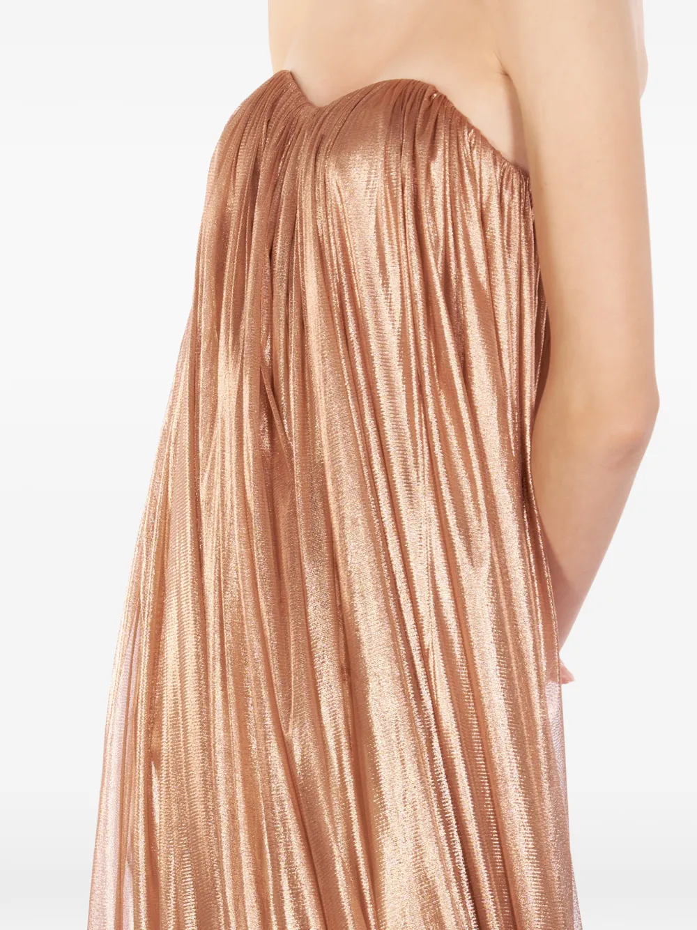 IMROSKA Gaia strapless maxi-jurk Bruin