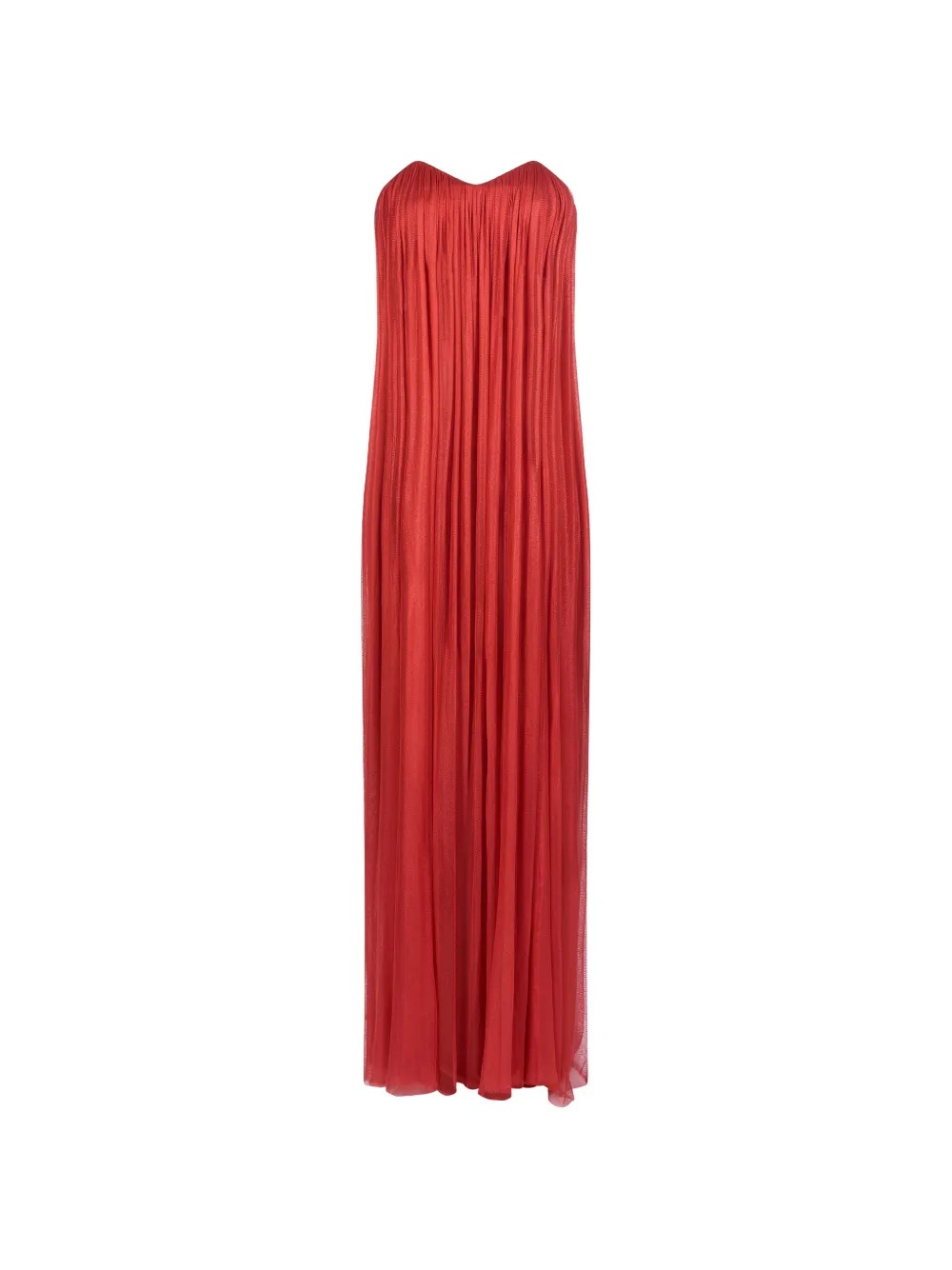 IMROSKA Gaia metallic-finish strapless maxi dress - Red