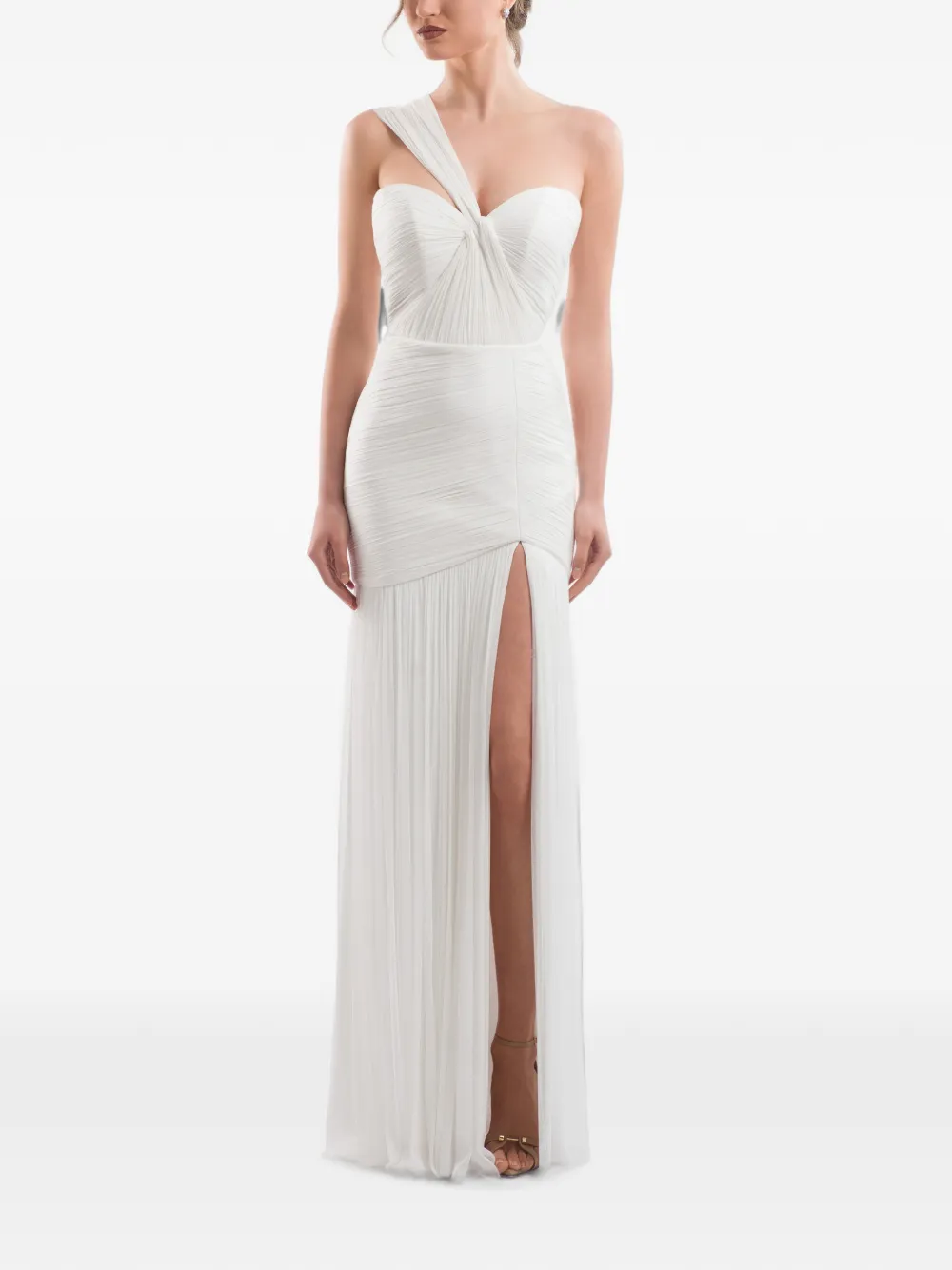 IMROSKA Mattew pleated draped maxi dress