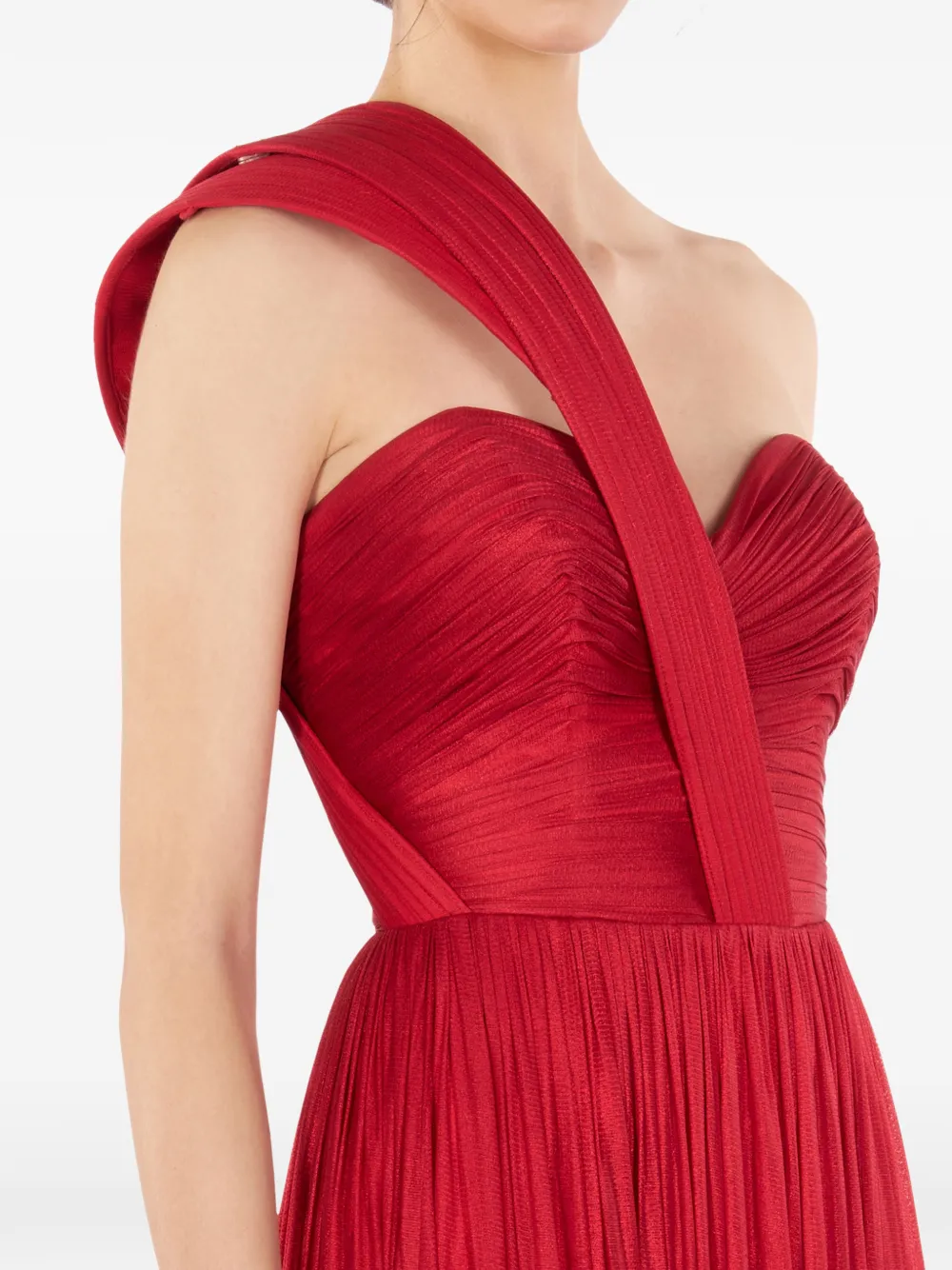 IMROSKA 21 asymmetrische maxi-jurk Rood