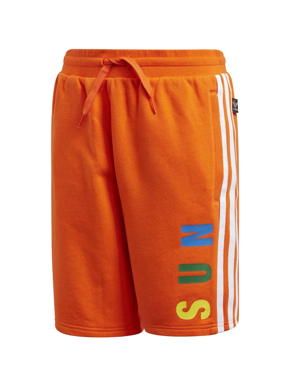 adidas Kids stripes-detail shorts - Arancione
