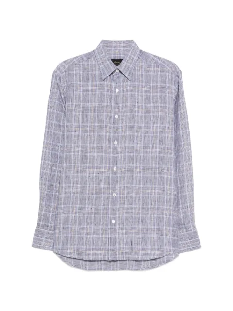 Brioni checked shirt
