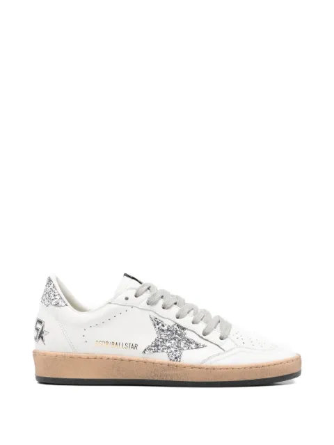 Golden Goose tenis de piel con estrella en glitter